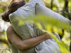 Pure Natural Linen Pillowcase hug in nature - Lagodie