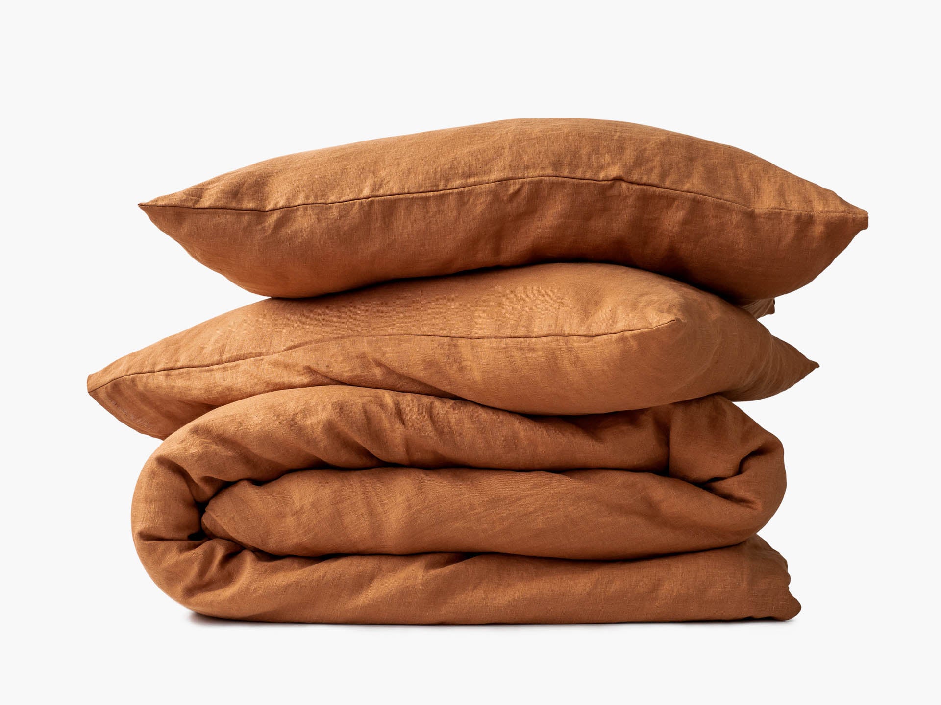 tobacco linen bedding Venice Set Every time you sleep the linen becomes softer and more beautiful and they were the finishing touch for your guest room! Tobacco Brown Linen Duvet Cover