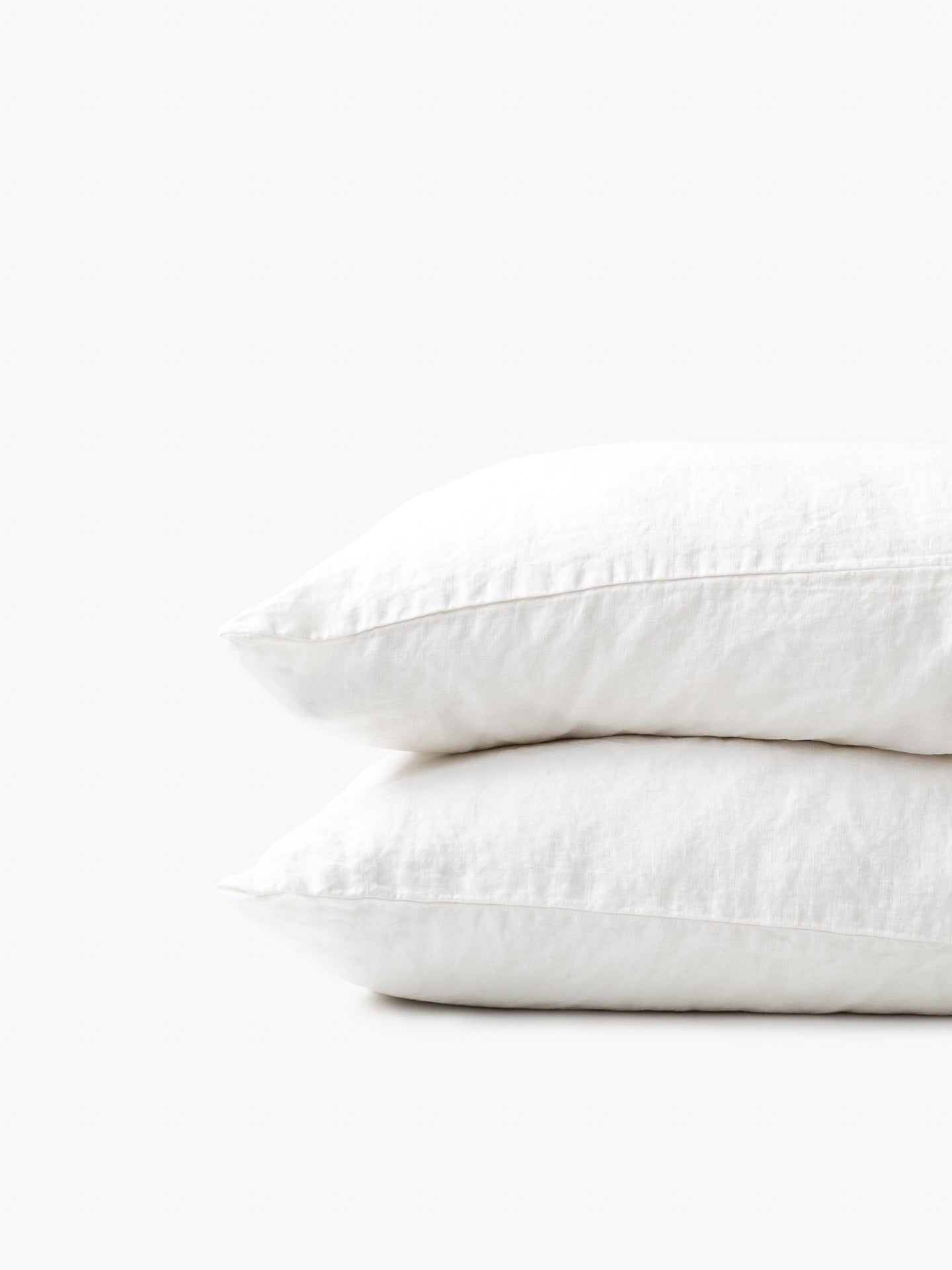 Softened Linen Pillowcase in Off White by Lagódie 