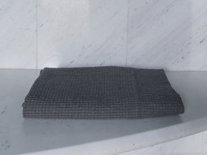 Linen Waffle Bath Towel - Grey, Size 70x140 - Lagodie Product Photo