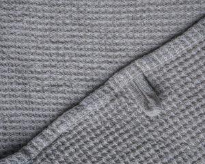 Linen Waffle Towel CloseUp - Natural Taupe - Lagodie Product Photo